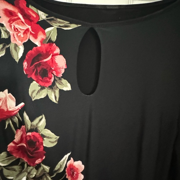 White House Black Market Dress Reversible Flower Dress-size 10 - Picture 4 of 4